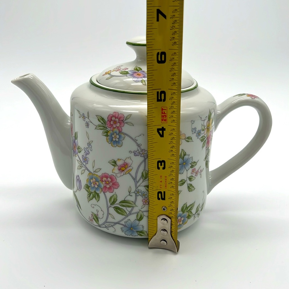 Vintage 1960s Floral Pastel Porcelain Teapot “Corona” from Andrea by Sadek Japan - Picture 13 of 15